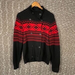 American Living Knit Double Breasted Cardigan‎ Sweater Fair Isle Men's Large